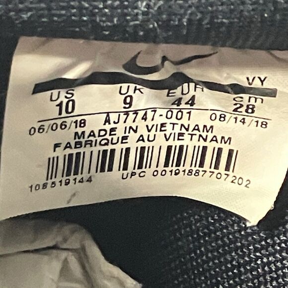 Nike Sneakers Mens 10 Black Air Force 1 Overbranding‎ Streetwear AJ7747-001 main image 5